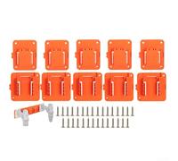 Wall Mounted 20V Battery Rack and Drill Organizer for Cordless Power Tools Compatible with Standard 20 Volt Drill Batteries (5 SET)