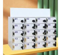 Wall-Mounted 30-Slot Acrylic Phone Storage Cabinet - Secure Mobile Phone Locker Box for Offices, Schools, and Public Spaces - nized Cell Phone Deposit Solution