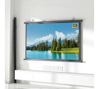 Wall Mounted 4K HD Projection Screen, 30" 40" 50" 60" 72" Hanging Projector Curtain, Outdoor Indoor Lightweight Wrinkle-Free Movie Screen, For Camping Party, Home Theater, Office(60")