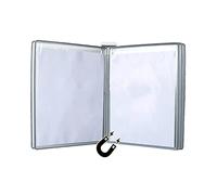 Wall Mounted A3 Flip Book Display 10 Pocket File Folder Metal Holder Grey 16.5"x11.7" Perfect for Posters Documents and Visual Presentations