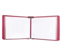 Wall Mounted A3 Flip Book Display - 20 Pocket Wall Folder for Magazines & Documents, 16.5"x11.7", Stylish Red Design for Home & Office Organization