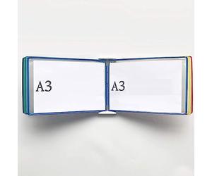 Wall Mounted A3 Flip Book Display Rack - Transparent Loose Leaf Catalog Holder, 45x33x10CM - Perfect for Home, Office, Retail Use - Maximize Your Display Space!