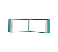Wall Mounted A4 Flip Book Display 20 Pocket Wall Folder Green File nizer for Posters Art and Documents (8.26"x11.69") and Space Saving Storage Solution