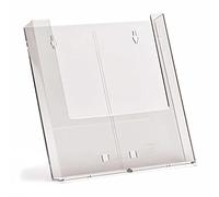 Wall-Mounted A4 Portrait Leaflet Holder - Clear Acrylic Display Stand for Brochures, Flyers & Pamphlets - Efficient, Organized Display Solution for Home or Office