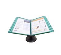Wall Mounted A4 Poster Flip Book Display Stand Adjustable Tilt Holder for Files & Documents Versatile Wall or Desktop Use in Green Perfect for Offices & Retail Spaces