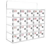 Wall-Mounted Acrylic Cell Phone Cabinet - Secure Storage for 20 Phones with Key Lock Design - Essential Office for Meetings and Workspaces One Size