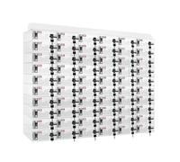 Wall Mounted Acrylic Cell Phone Locker100 Grid Storage Solution with Lock & Key for Classrooms Offices & WorkplacesIdeal for Cell Phone Management 20 Small Grids