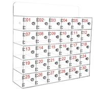 Wall-Mounted Acrylic Cell Phone Storage Cabinet for Offices - Key Lock Security Locker for 20 Phones Essential for Workplace Meetings and nization 30-Inch One Size
