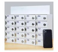 Wall-Mounted Acrylic Cell Phone Storage Cabinet with Lock Secure for Classrooms & Offices Easy to Clean 20 Large Grids for Safe Device nization.