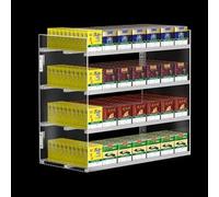 Wall Mounted Acrylic Cigarette Display Rack Circular Holder with Auto Pusher Store Shelf for Retail Shops and Stylish Merchandising Solution