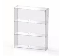 Wall Mounted Acrylic Display Box with Door, 2 3 4 5 Layers Clear Display Case, Minifigure Storage Box for Collectibles, Organizing Toys(W 30cm (11 3/4"),3 layers)