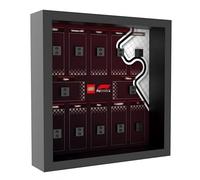 Wall-Mounted Acrylic Display Case for Lego-a 71049 F1 Mini Racing Cars - Clear Dustproof Showcase for Collectible Models - Model Not Included (Style A - Black)