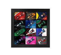 Wall-Mounted Acrylic Display Case for Lego-a 71049 F1 Mini Racing Cars - Clear Dustproof Showcase for Collectible Models - Model Not Included (Style F - White)