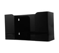 Wall-mounted Acrylic Face Mask Dispenser Box with Ergonomic Slot for Gloves | Black Colour, Stable Mounting, Organized Storage for Cleanroom Operations and Research Use