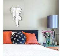 Wall Mounted Acrylic Mirror: Strong, Lightweight, Easy to Stick, Frameless, Betty Boop Shaped, Size: 60cm