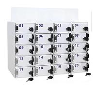 Wall-Mounted Acrylic Mobile Phone Locker with Locks & Keys - 12-Slot Storage Cabinet for Secure Phone Storage Ideal for Offices and Public Spaces