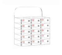Wall-Mounted Acrylic Phone Security Box - Transparent Cabinet with 15 Compartments for Office School Classroom - Secure Key Design for nized Management