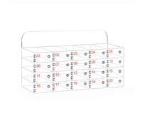 Wall-Mounted Acrylic Phone Security Box with 25 Transparent Compartments - Clear for Office School Classroom and Factory - Safe Solution for Phone Management