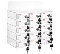 Wall-Mounted Acrylic Phone Storage Cabinet with Lock & Keys - Secure for Office School Classroom - Perfect for Managing Devices and Keeping Spaces Tidy