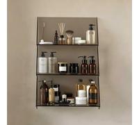 Wall Mounted Acrylic Storage Rack, 3 Tier Clear Floating Shelf, Multi-Tier Bathroom Vanity Organizer for Bedroom, Study, Kitchen, Living Room Decor