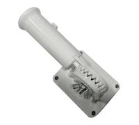 Wall Mounted Adjustable Flagpole Bracket Aluminium Alloy 180 Degree Holder | White Finish, One Inch Inner Diameter, Stable Base, Multi-surface Mounting, Four Screws Included, for Balconies and House