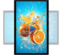 Wall-mounted Advertising Display, Ultra-thin HD Screen, Landscape/Portrait Orientation, Remote and USB Release, for Restaurant Menu and Digital Signage