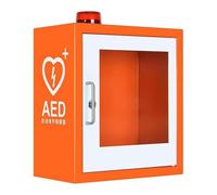 Wall-Mounted AED Cabinet, Defibrillator Storage Box with Key and Alarm, The Color is Bright, Allowing People Who Need It to Quickly Find It