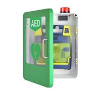 Wall-mounted AED Defibrillator Cabinet with Alarm, Adjustable Partition & Dual Switch Control for Emergency Cardiac Care