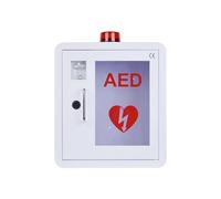Wall Mounted AED Defibrillator Cabinet with Alarm, Industrial Steel & PVC Window for Secure, Visible Emergency Storage
