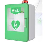 Wall-Mounted AED Defibrillator Cabinet with Light and Alarm System, Double Switch Control for Emergency Use in Offices, Nursing Homes, Hospitals