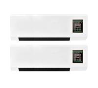 Wall-mounted air conditioner, 2-pack, portable & quiet, cools & heats quickly, energy-saving for bedroom, bathroom & office, with remote control, easy installation, super quiet ope