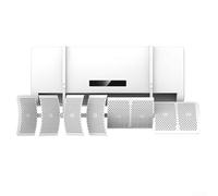 Wall Mounted Air Conditioner Wind Deflector with 8 Adjustable Leaves, Anti Direct Blow Baffle Cover for AC Units, For Easy Install ABS Outlet Guard White 30x90cm(Basic no filter)
