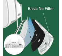 Wall-Mounted Air Conditioning Wind Deflector Cover with 8-for Leaf Adjustable Design for Up, Down and Side Airflow Direction, Compatible with Most AC Units, White (30 x 90 cm)