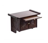 Wall Mounted Altar Cabinet with Buddha Statue Mtat Offering Table & Display Pedestal Home Decor for Spiritual Practice Zen for Mindfulness