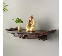 Wall-mounted Altar Table for Buddha Statue, Personal Shrine Display Shelf for Buddhist Decor, Ideal Offering Table and Sculpture Stand