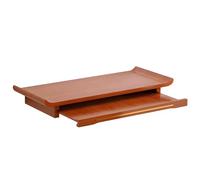 Wall-Mounted Altar Table for Home, Camphor Wood Meditation Shelf with Retractable Pull-Out Board for Prayer and Buddha Statue, Sacred Supplies