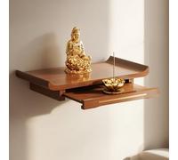 Wall-Mounted Altar Table Shelf for Prayer and Meditation, Compact Storage Solution for Small Spaces, Ideal for Buddha Statues and Spiritual Decorations