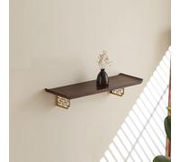 Wall-Mounted Altar Table, Wood Cabinet with Drawer, Buddha Statue Stand for Home Pooja and Incense Tribute, 80x15cm