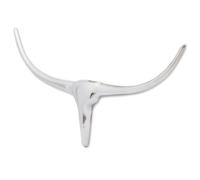 Wall Mounted Aluminium Bull’s Head Decoration Silver Statue Multi Sizes vidaXL