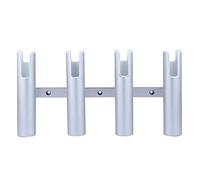 Wall-Mounted Aluminium Fishing Rod Holder for Boat, 4 Tube Linked Fishing Rod Rack , Holds 4 Rods, 4 Fishing Pole Holders for Marine Boat Yacht Truck