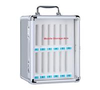Wall-Mounted Aluminum Alloy Cell Phone Storage Box with 12-60 Slots Lockable Mobile Phone Organizer for Classroom Office and Exam Use - Secure Portable Design (Silver)