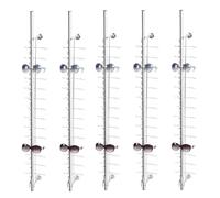 Wall-Mounted Aluminum Alloy Lockable Glasses Holder, 2pcs Sunglasses Optical Glasses Lock Bar,Commercial Wall Decoration Eyewear Frame Display Rack Retail Store Metal Reading Glasses Storage Rack