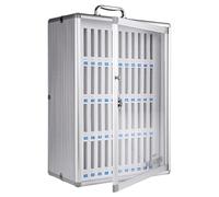 Wall-Mounted Aluminum Alloy Mobile Phone Locker with Key, Secure Storage Cabinet for School, Office, Conferences & Exams - 12 Compartments, & Convenient