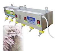 Wall Mounted Animal Milk Feeder with 6 Nipples and Sound Simulation, Multifunctional Drinking Equipment for Farm Animals