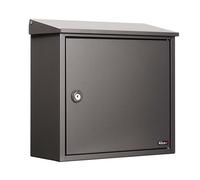 Wall Mounted Anthracite Grey Post Box Galvanised Steel Allux 400 Outdoor