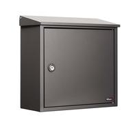 Wall Mounted Anthracite Grey Post Box Galvanised Steel Allux 400 Outdoor