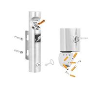 Wall Mounted Ashtray Outside Pub Garden Office Smoking Box Lockable Cigarette Bin Outdoor Cigarette Ash Bin Stainless Steel Ash Tray