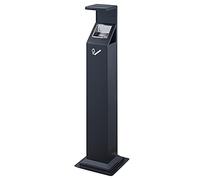 wall-mounted ashtray, Stainless Steel Standing Ashtray for Outdoor Contemporary Floor Stand Ashtray Tall Outside Patio Commercial Hotel Metal Ashtrays for Cigarettes(Black2)