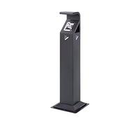 wall-mounted ashtray, Stainless Steel Standing Ashtray for Outdoor Contemporary Floor Stand Ashtray Tall Outside Patio Commercial Hotel Metal Ashtrays for Cigarettes(Black1)