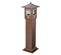 wall-mounted ashtray, Standing Ashtray Contemporary Retro Floor Stand Ashtray Tall Outside Patio Commercial Metal Ashtrays for Cigarettes Hotel(Brown)